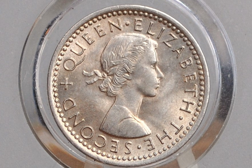 1964 New Zealand Silver Threepence - Gem Uncirculated - 1964 New Zealand 3 Pence