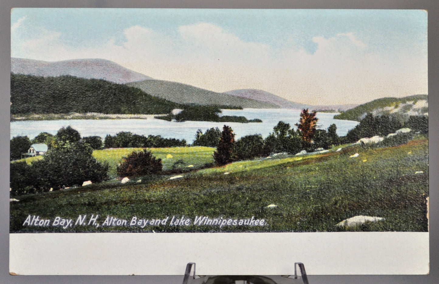 1900s Lake Winnipesaukee Alton Bay NH Postcard - Made in Germany, Unposted/Blank - Vintage Alton New Hampshire Lakes Region Postcard