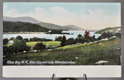 1900s Lake Winnipesaukee Alton Bay NH Postcard - Made in Germany, Unposted/Blank - Vintage Alton New Hampshire Lakes Region Postcard