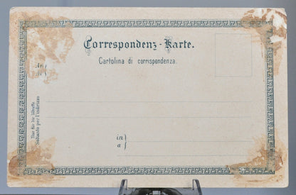 1900s Abbazia Villa Angolina Croatia Ottmar Zieher Artist Postcard - Unposted/Blank - Antique Croatian Villia Zieher Lithograph Postcard