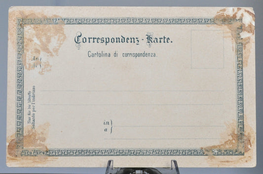 1900s Abbazia Villa Angolina Croatia Ottmar Zieher Artist Postcard - Unposted/Blank - Antique Croatian Villia Zieher Lithograph Postcard