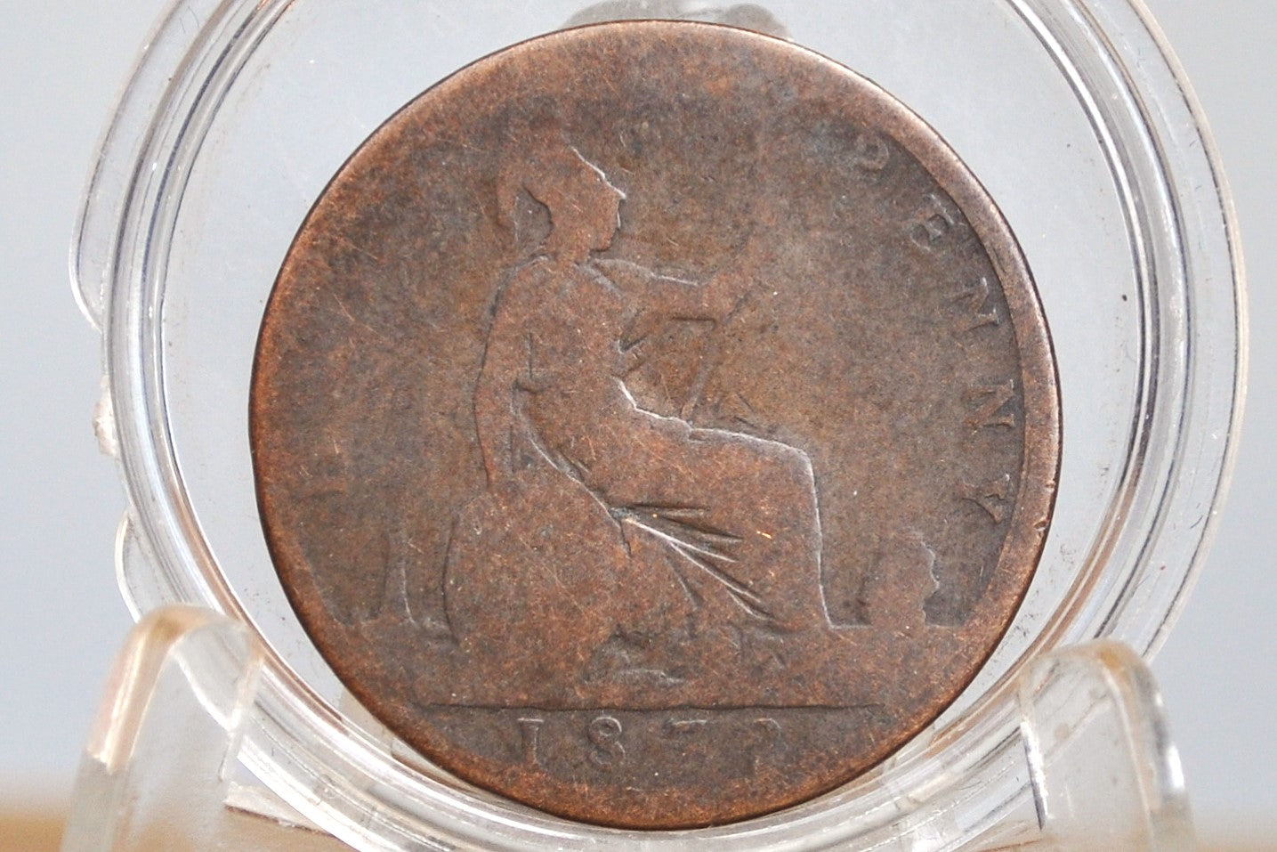 1872 Great Britain Half Penny - Better Date - UK 1/2 Penny 1872 Queen Victoria Penny