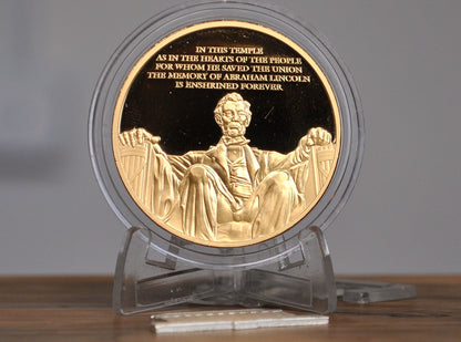 100th Anniversary Lincoln Memorial Commemorative Token - 1914-2014 Lincoln Memorial Anniversary Medallion