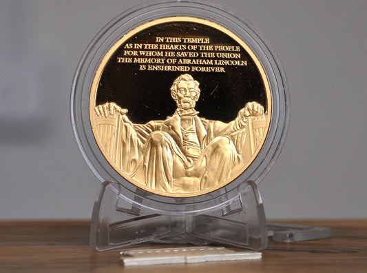 100th Anniversary Lincoln Memorial Commemorative Token - 1914-2014 Lincoln Memorial Anniversary Medallion