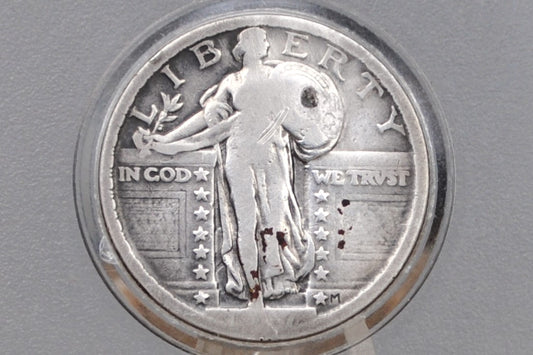 1917 Standing Liberty Quarter Type 2 - VG (Very Good) Details - Affordable Coin - 1917 Standing Liberty Quarter Type II