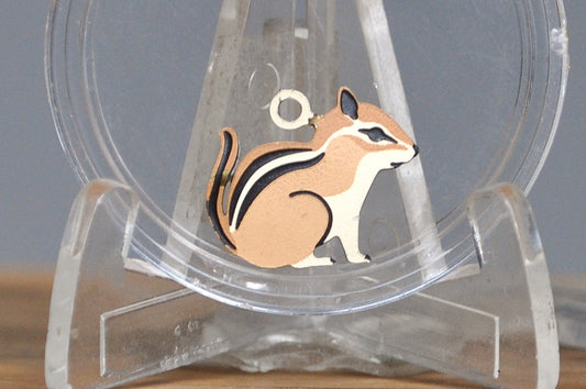 Chipmunk Sterling Silver Hypoallergenic Charm - Hypo-Allergenic Chipmunk Miniature Pendant