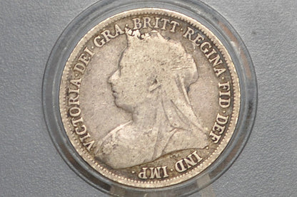 1896 Great Britain Silver 1 Shilling UK One Shilling 1896 - VG/VG+ Details  - Queen Victoria - 1 Shilling 1896 Sterling Shilling UK