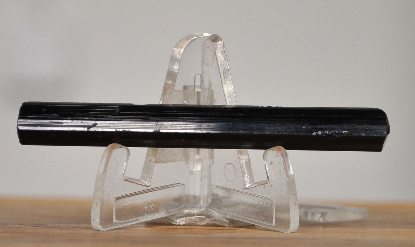 Black Tourmaline Rough Cylinder Raw Piece - Crystal Raw Black Tourmaline