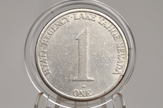 Hyatt Regency Lake Tahoe One Dollar Gaming Token - Lake Tahoe 1$ Casino Gaming Token