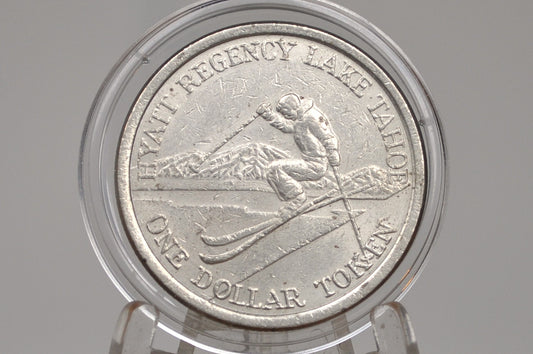 Hyatt Regency Lake Tahoe One Dollar Gaming Token - Lake Tahoe 1$ Casino Gaming Token
