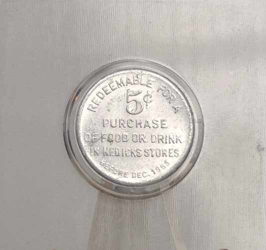Nedick's Nickel "Eat Better For Less" - Nedick Nickel Five Cents in Purchase