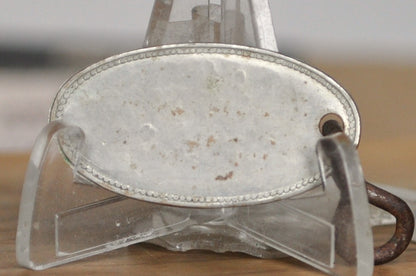 Antique Registry ID Tag of Mary P. Wilson- Vintage Return Address Tag For Mary Evans Wilson - Boston, Mass ID Keychain for Mary P. Evan Wilson