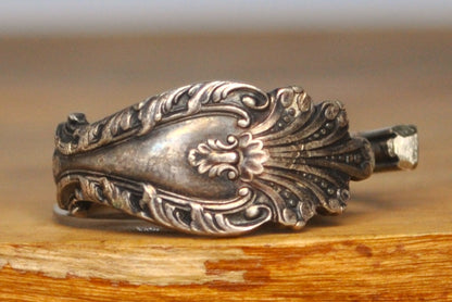 Rogers & Hamilton Bent Spoon Ring - Size 10 - Stamped and Tested Sterling Silver - Silverware Jewelry