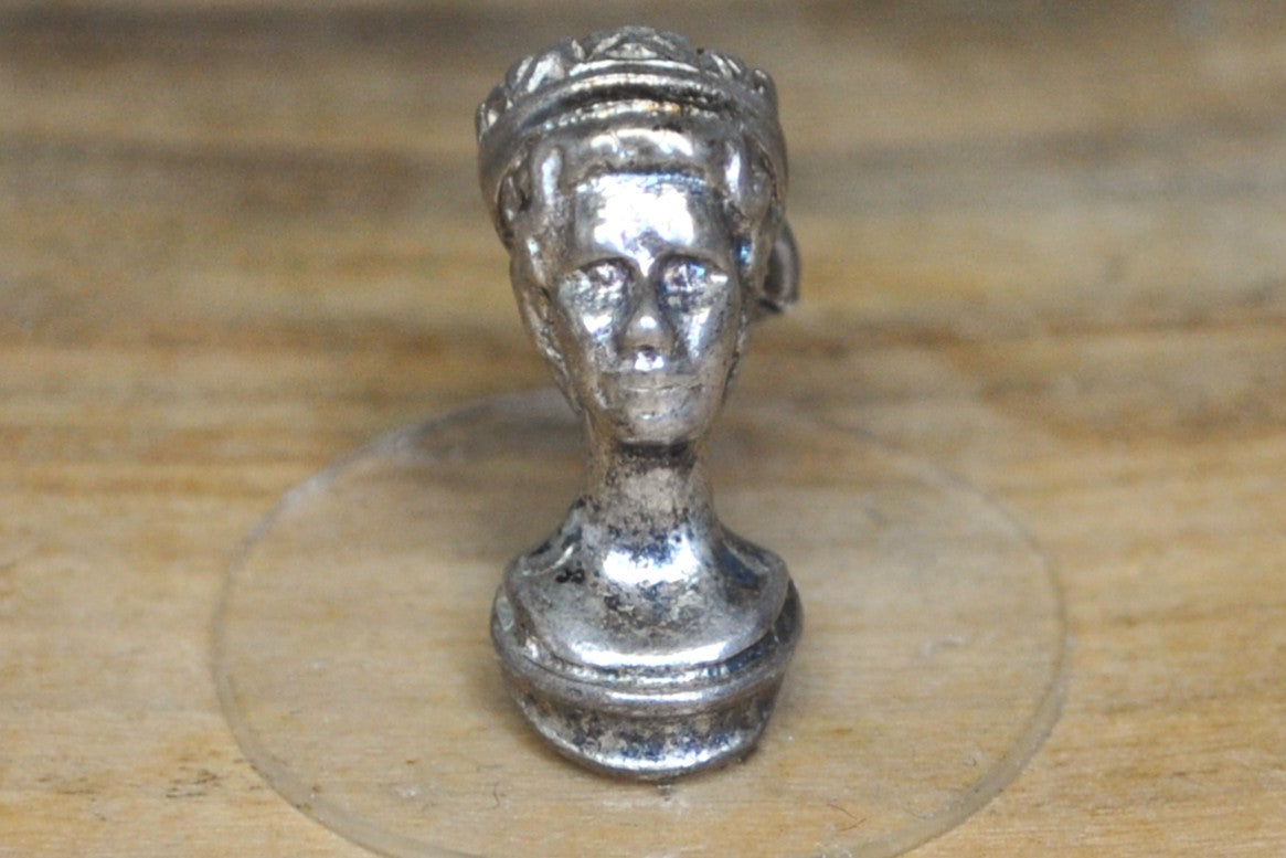 Silver Queen Elizabeth II Charm - Tested Sterling Silver - Royal Jewelry - Queens Charm