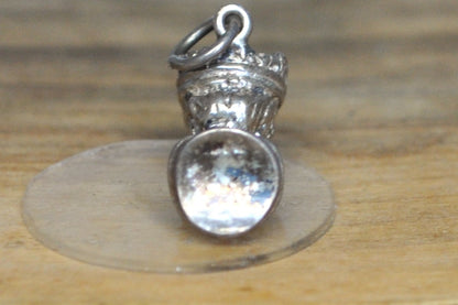 Silver Queen Elizabeth II Charm - Tested Sterling Silver - Royal Jewelry - Queens Charm