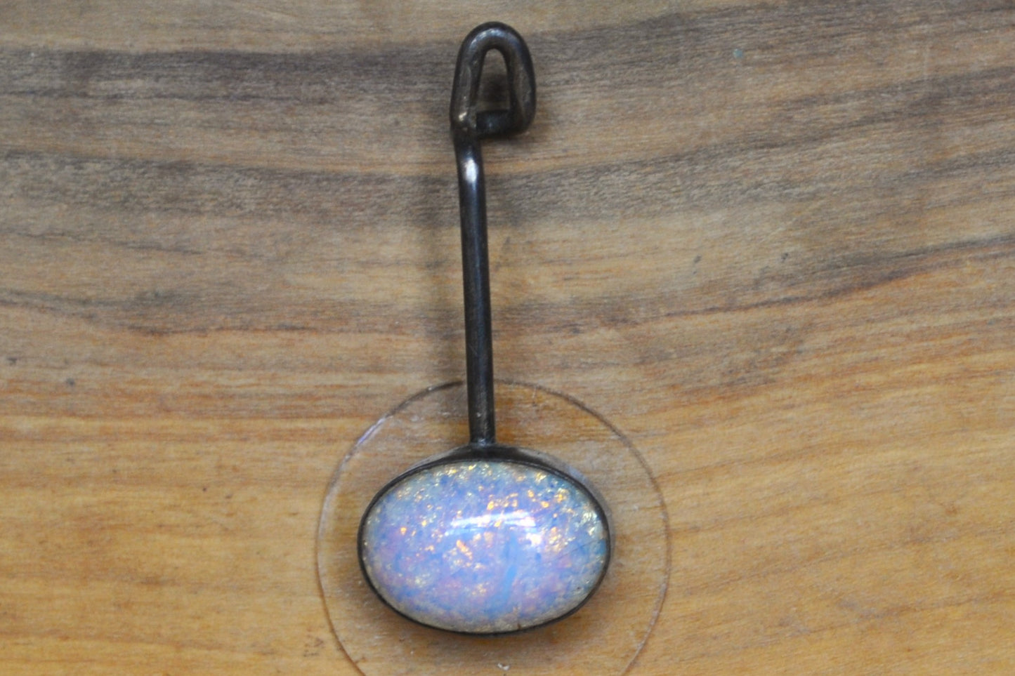 Fiery Opal Stick/Lapel Pin - Tested Sterling Silver - Mexican Fire Opal