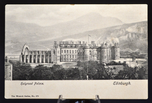 1910s Holyrood Palace Aerial View Edinburgh Scotland Postcard - The Wrench Series No 275 - Antique Scottish Palace Postcard