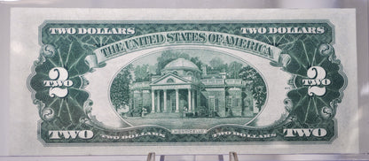 1953 STAR NOTE Unc. Red Seal 2 Dollar Star Note - Uncirculated - 1953 Two Dollar U.S. Star Note 1953 Star Note Fr#1509* 2 Dollar Red