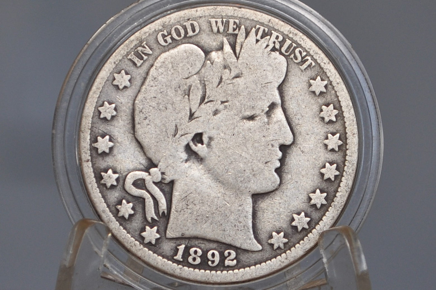 1892-O Barber Half Dollar - G+ (Good6+) - New Orleans Mint 1892 Barber Silver Half Dollar Key Date / Low Mintage Date!
