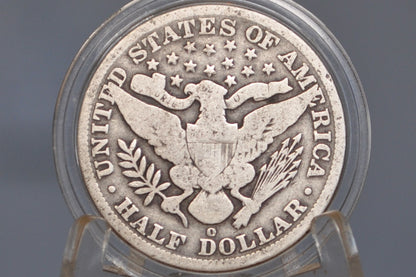 1892-O Barber Half Dollar - G+ (Good6+) - New Orleans Mint 1892 Barber Silver Half Dollar Key Date / Low Mintage Date!