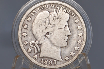 1893 Barber Half Dollars - Choose by Grade / Mint - 1893 / 1893O Silver Half Dollar, Semi-Key Dates / Low Mintage!