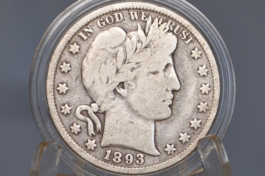 1893 Barber Half Dollars - Choose by Grade / Mint - 1893 / 1893O Silver Half Dollar, Semi-Key Dates / Low Mintage!