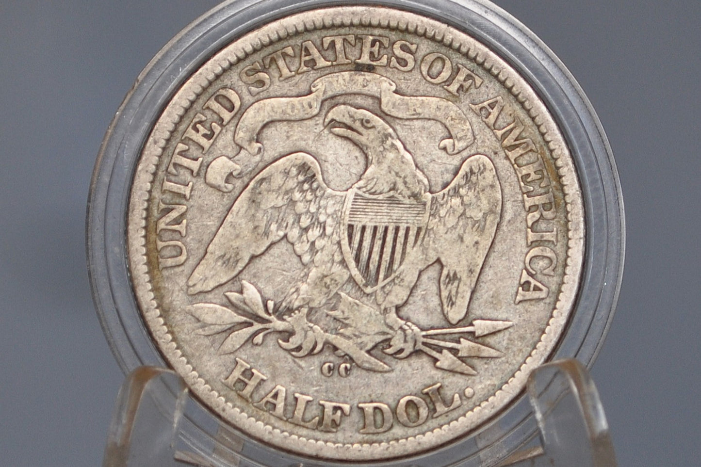 1875-CC Seated Liberty Half Dollar - VG+ Grade / Condition (Very Good Plus) - 1875 CC Liberty Seated Silver Half Dollar
