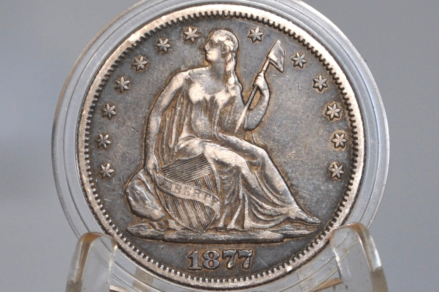 1877-S Seated Liberty Half Dollar - XF - 1877 S Liberty Seated Silver Half Dollar - High Grade!