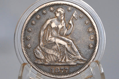 1877-S Seated Liberty Half Dollar - XF - 1877 S Liberty Seated Silver Half Dollar - High Grade!