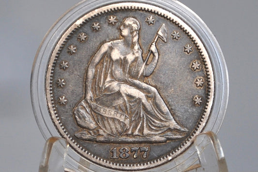 1877-S Seated Liberty Half Dollar - XF - 1877 S Liberty Seated Silver Half Dollar - High Grade!