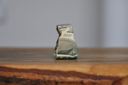 Cool Origami 1 Dollar Ring - Size 9+ - Origami Style Dollar Ring