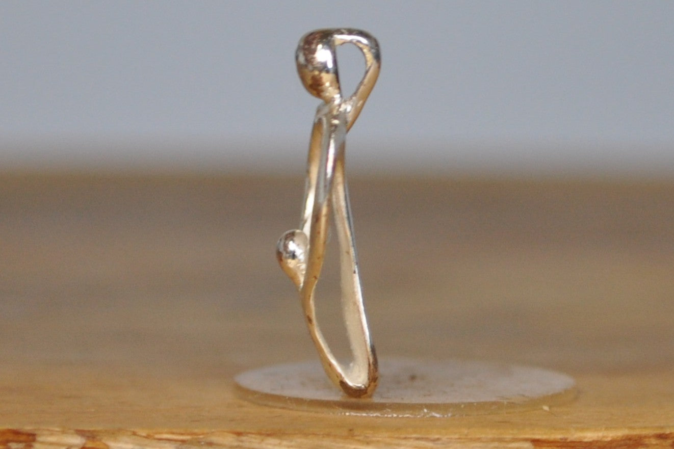 Carolyn Pollack Modernist Mother and Child Charm - Stamped and Tested Sterling Silver - Sentimental Mothers Day Charm