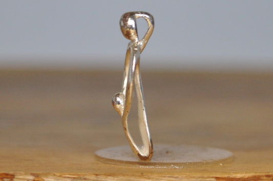 Carolyn Pollack Modernist Mother and Child Charm - Stamped and Tested Sterling Silver - Sentimental Mothers Day Charm