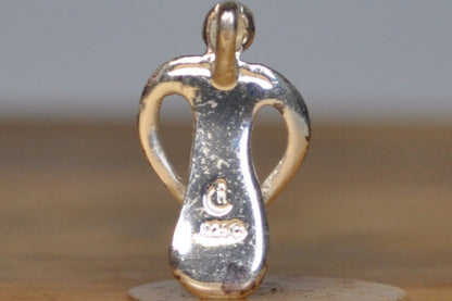 Carolyn Pollack Modernist Mother and Child Charm - Stamped and Tested Sterling Silver - Sentimental Mothers Day Charm