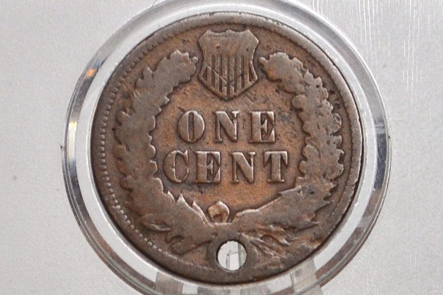 1873 Indian Head Penny - Closed 3, Damaged - Close 3, Rarer Type - Indian Head 1873 Cent US - Rarer Date & Variety