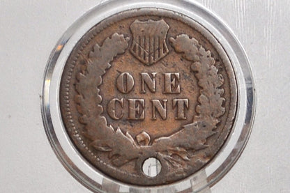 1873 Indian Head Penny - Closed 3, Damaged - Close 3, Rarer Type - Indian Head 1873 Cent US - Rarer Date & Variety
