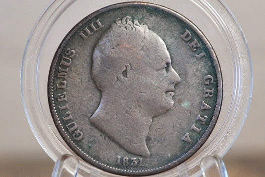 1831 UK Penny Great Britain 1831 - VG Grade / Condition - King William IV - British 1 Penny From 1831, Scarce Coin