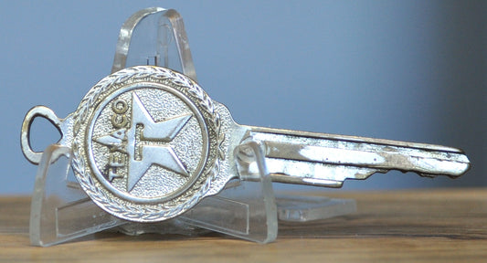 1950s Customized Texaco Star Key Fob - Antique 1950s Texaco Car Keys