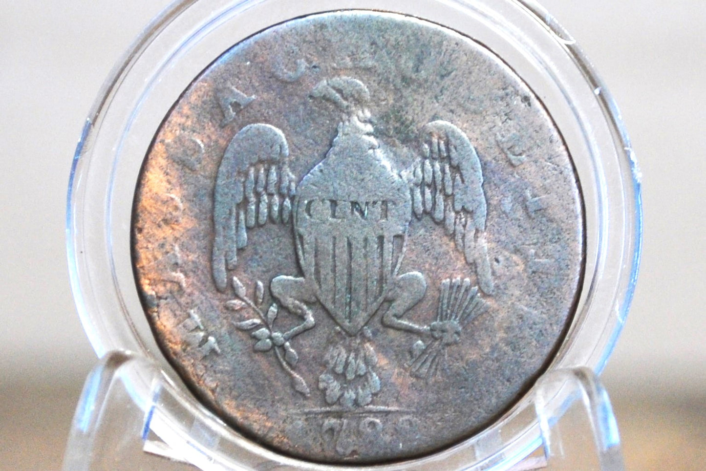 1788 Massachusetts Cent - VG/Fine Details - Arrows in Left Talons - Massachusetts 1 Cent 1788 Colonial Issue Cent Commonwealth Cent