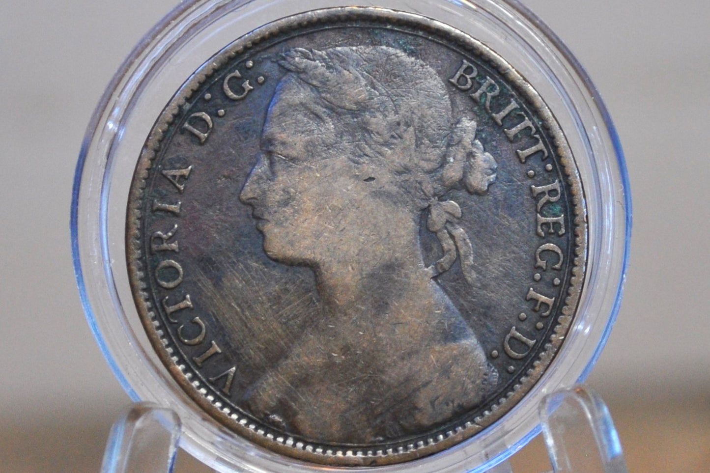 1879 Great Britain Penny - VF Detail - UK One Penny 1879 - Queen Victoria 1 Penny - Bronze - Penny 1879