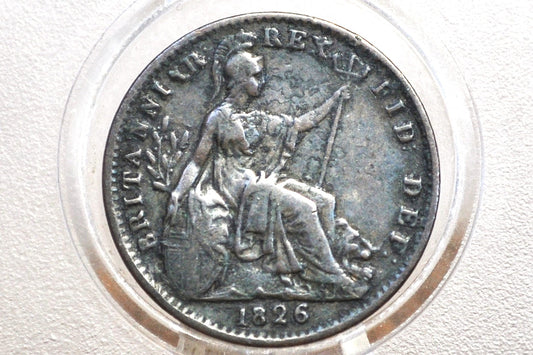 1826 UK Farthing - XF+ Detail - 1st Issue 1826 Farthing Draped Bust - Great Coin