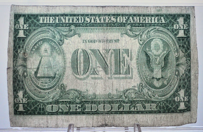 Awesome 1935H Shrunken Silver Certificate 1 Dollar Banknote - 4.5" Length - Unique 1935 Shrunken Error Silver Cert Blue Seal Note - Fr.1618