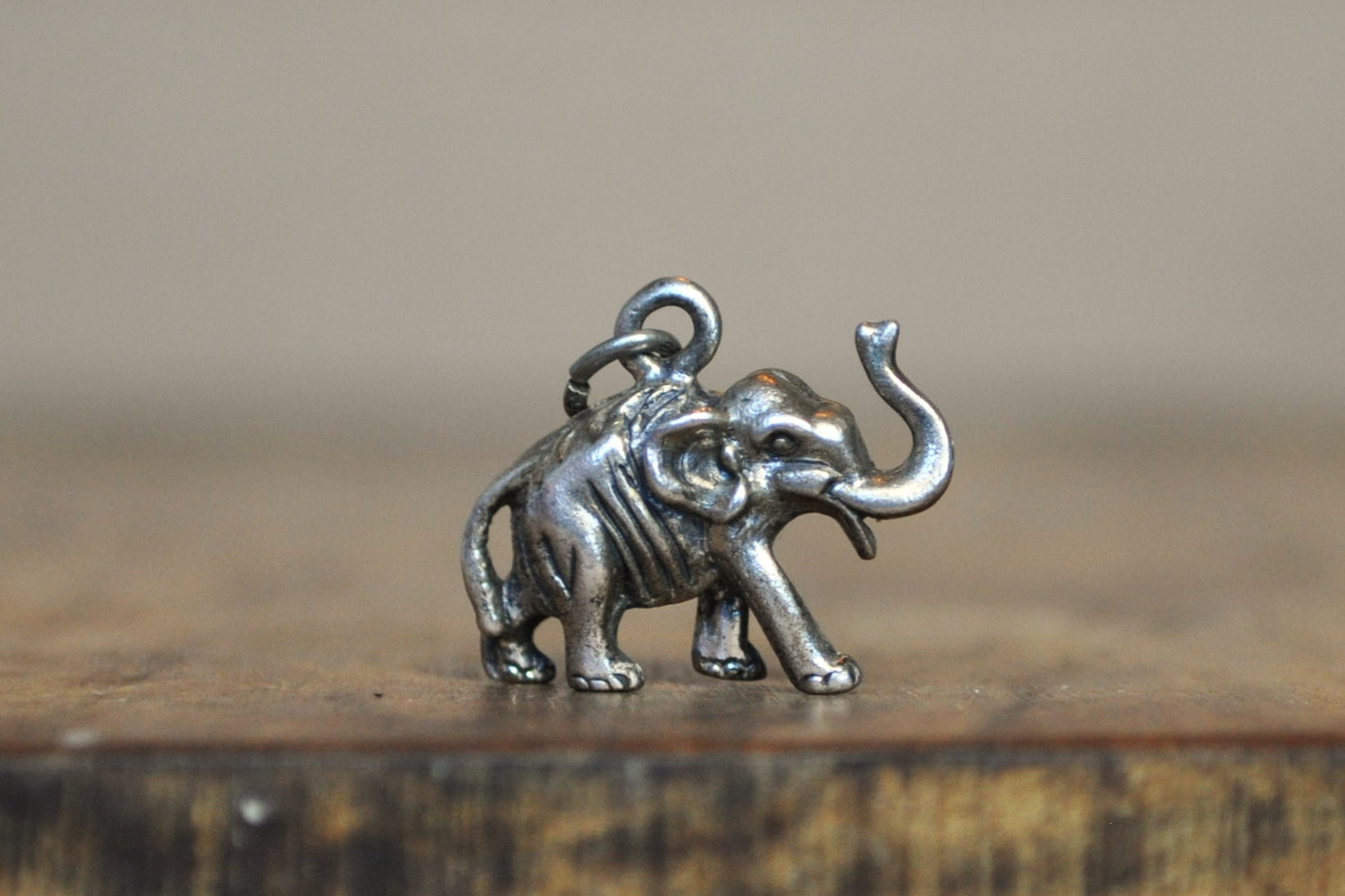 Sterling Elephant Charm - 3D, Can Stand - Intricate Design, Beautiful Piece - Silver Elephant Pendent / Elephant Bracelet Charm