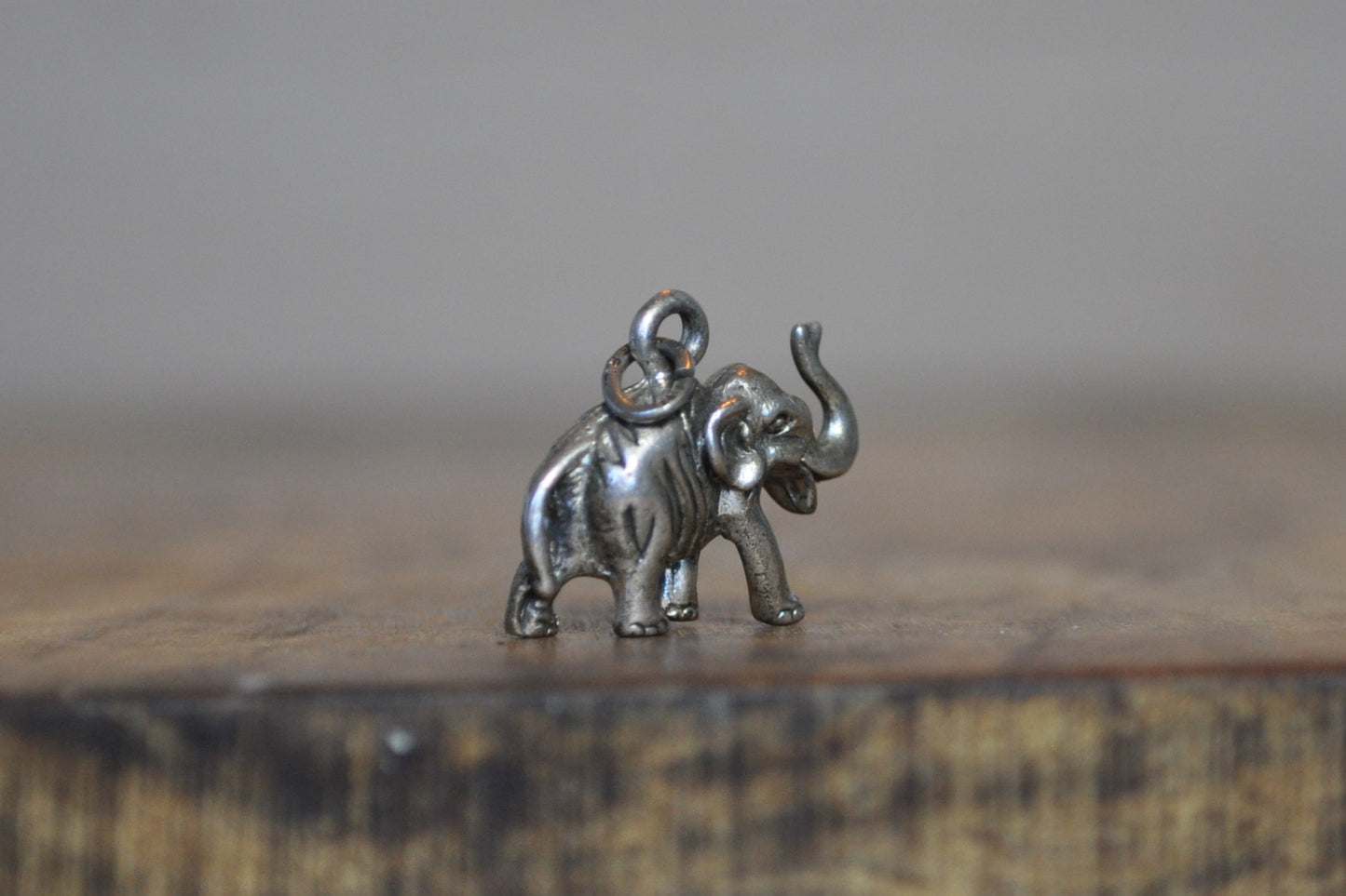 Sterling Elephant Charm - 3D, Can Stand - Intricate Design, Beautiful Piece - Silver Elephant Pendent / Elephant Bracelet Charm