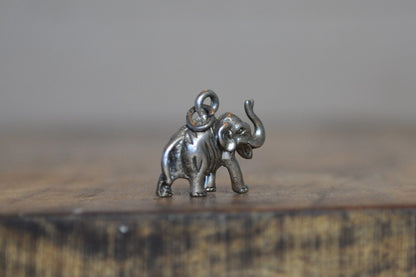 Sterling Elephant Charm - 3D, Can Stand - Intricate Design, Beautiful Piece - Silver Elephant Pendent / Elephant Bracelet Charm