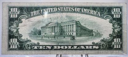 1953A Fancy Trinary Repeater Serial Number 10 Dollar Silver Certificate - 11222299 - 1953-A Ten Dollar Fancy Serial Note - Fr#1707