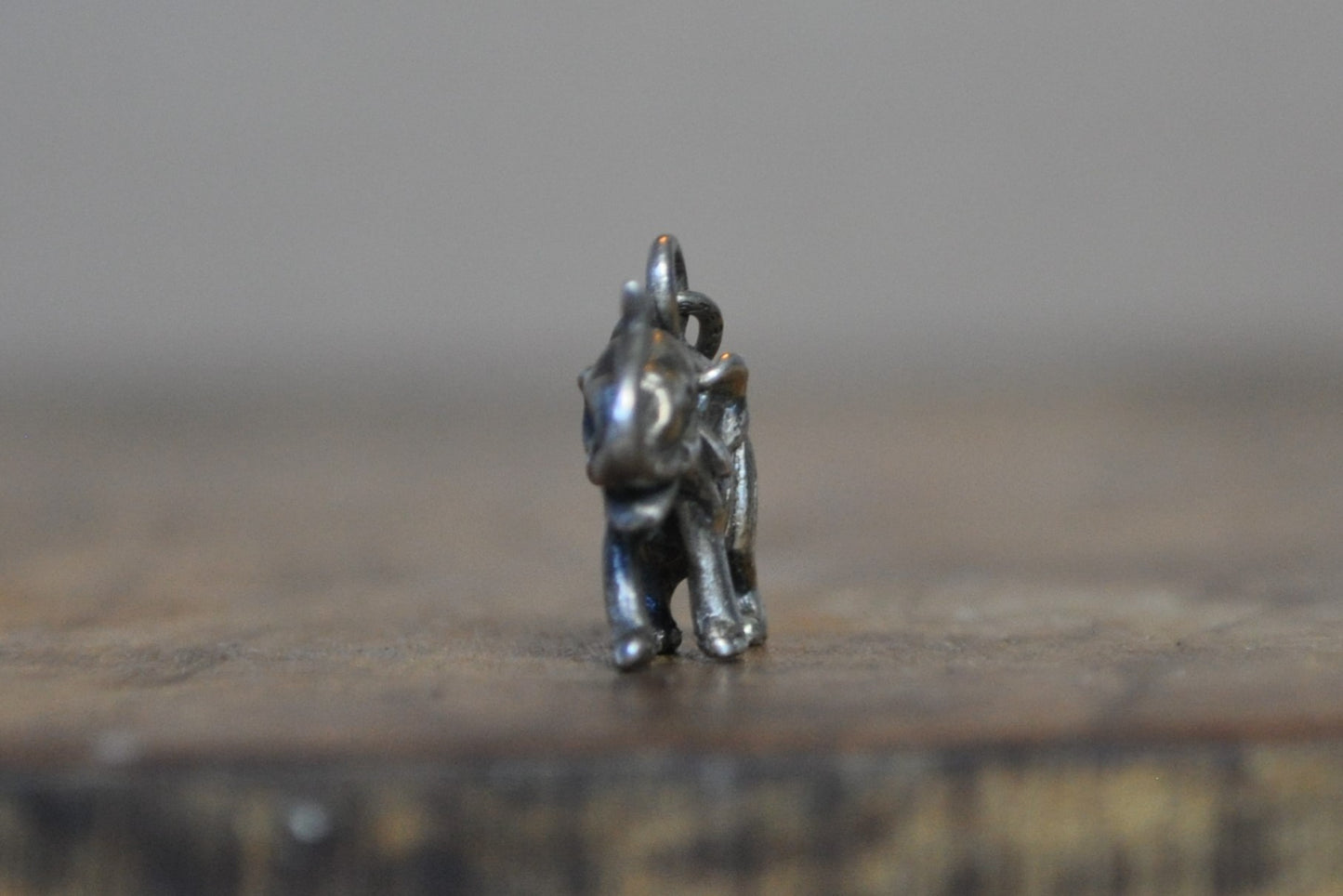 Sterling Elephant Charm - 3D, Can Stand - Intricate Design, Beautiful Piece - Silver Elephant Pendent / Elephant Bracelet Charm