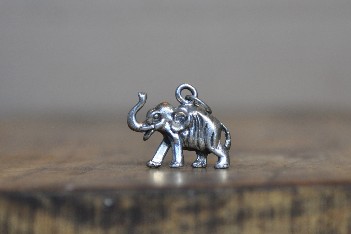 Sterling Elephant Charm - 3D, Can Stand - Intricate Design, Beautiful Piece - Silver Elephant Pendent / Elephant Bracelet Charm