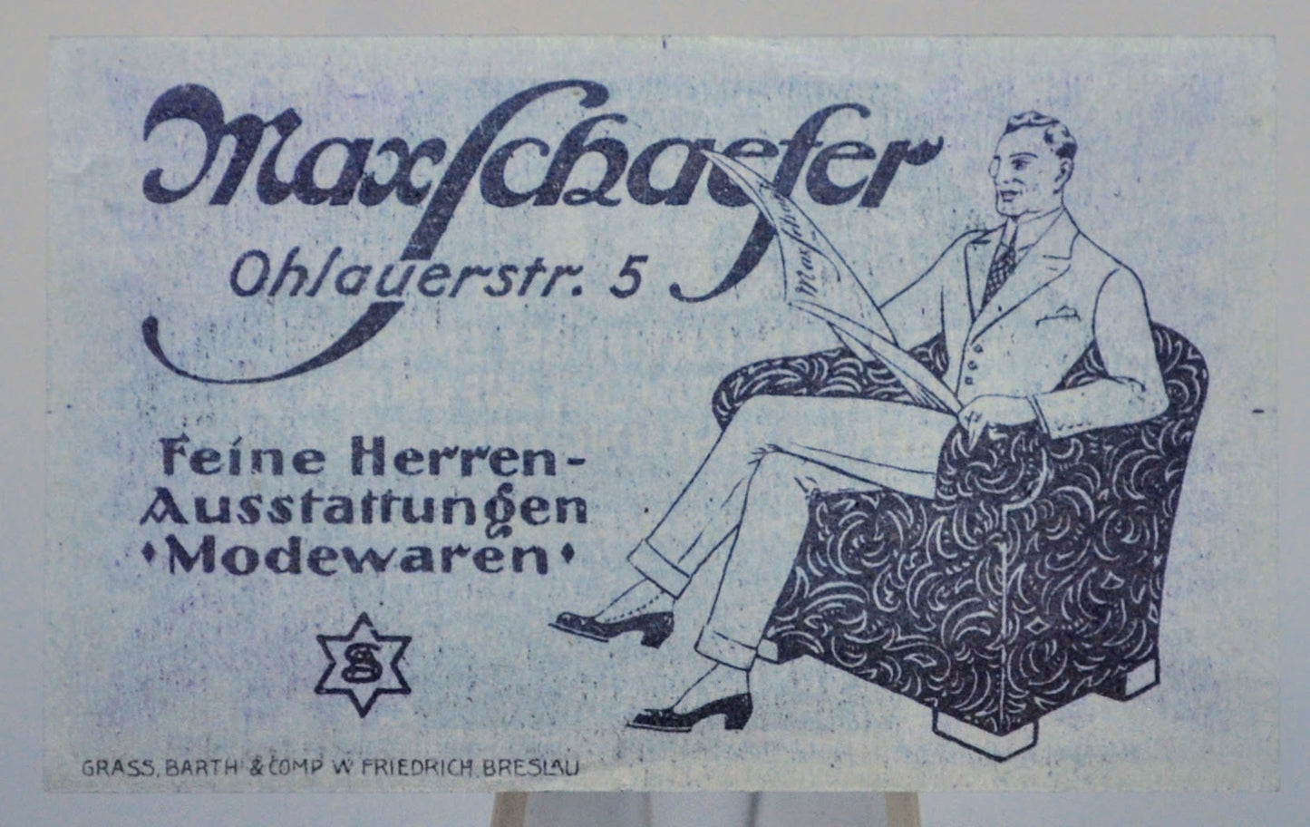 1920 Breslau Poland 50 Pfennig Transit Notgeld - German-Occupied Poland - Max Schaefer Ad Reverse - 1920 Fifty Pfennig Polish Trolly Note