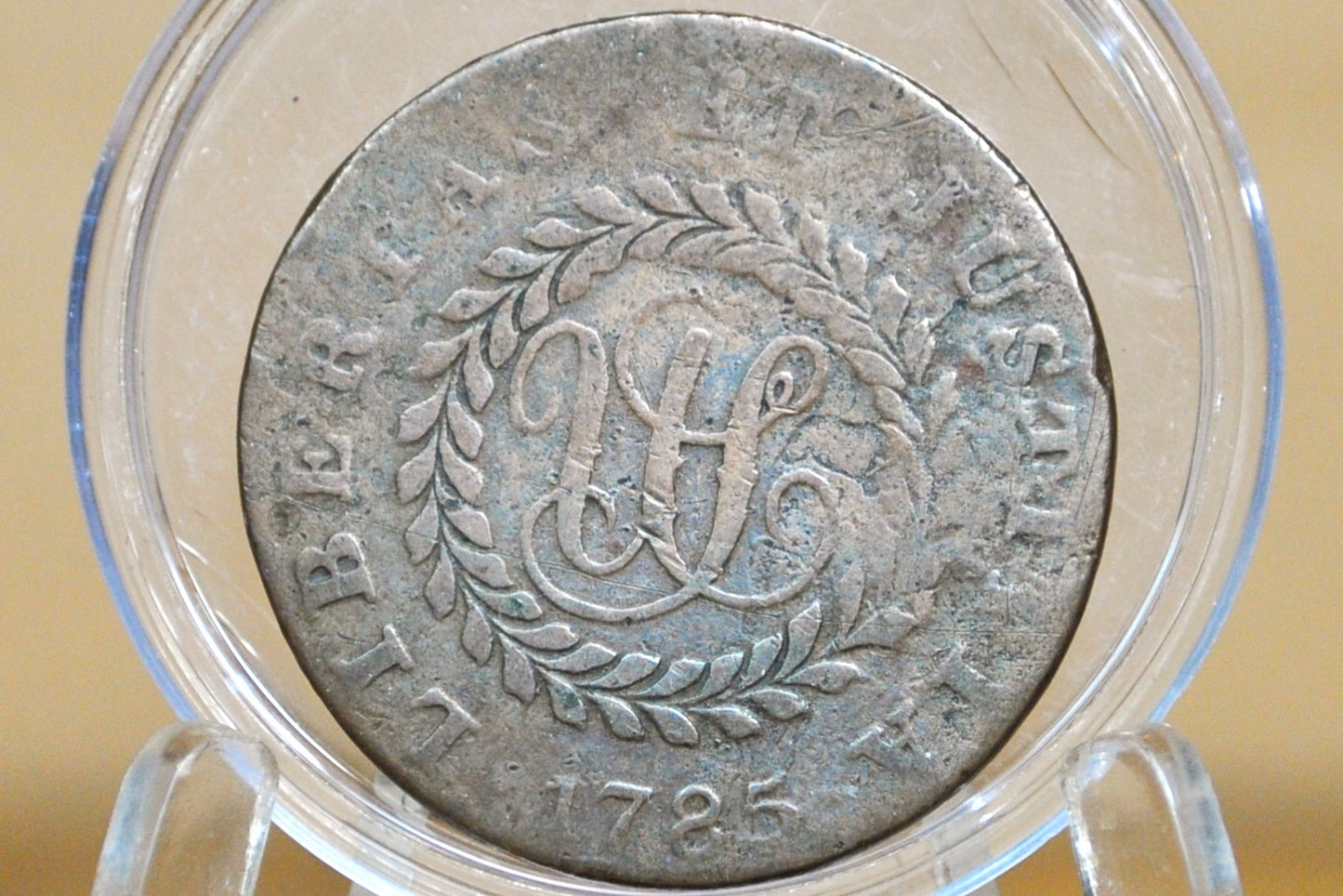 1785 Nova Constellatio Copper Pointed Rays - VF (Very Fine) - Very Rare US Coin- 1785 Constellatio Colonial Issue Coin